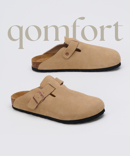 Premium Genuine Suede Clogs by Cozy Walk