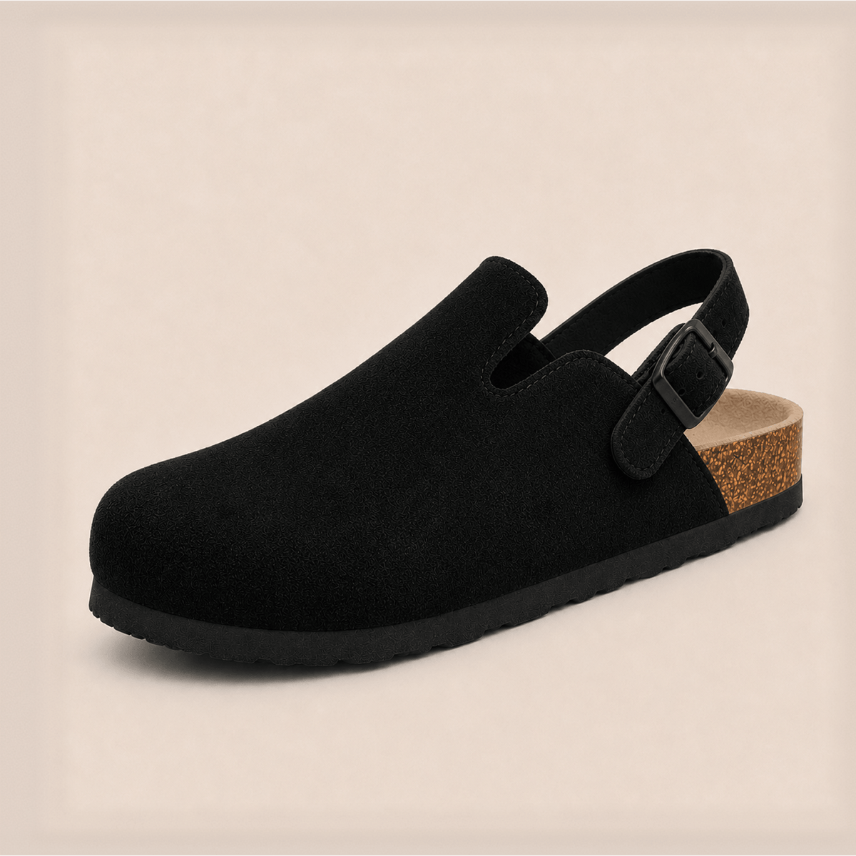 Genuine Suede Backstrap Clogs by Cozy Walk