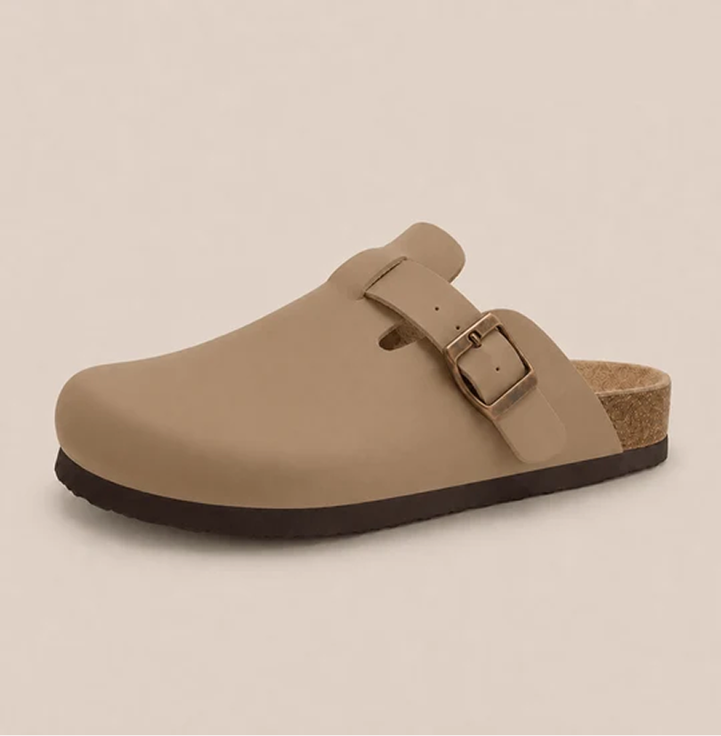 Smooth Vegan Leather Clogs by Cozy Walk