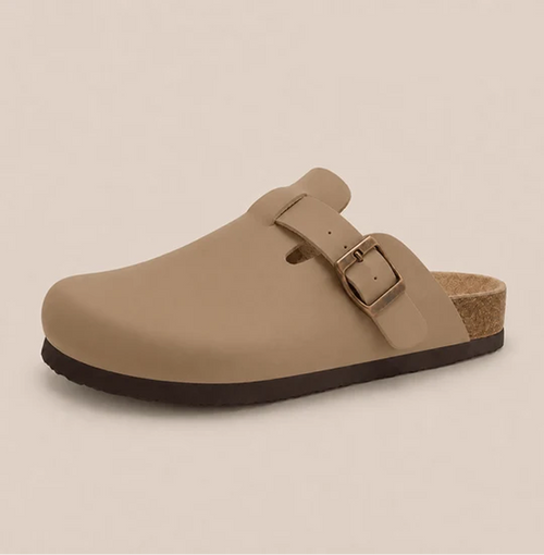 Smooth Vegan Leather Clogs by Cozy Walk