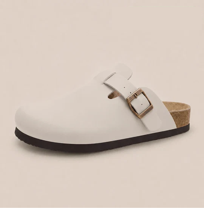 Smooth Vegan Leather Clogs by Cozy Walk