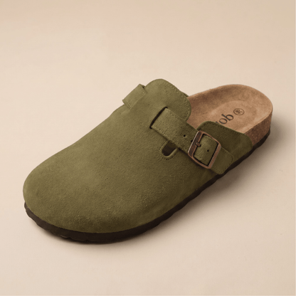 Genuine Suede Clogs by Cozy Walk