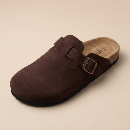 Genuine Suede Clogs by Cozy Walk