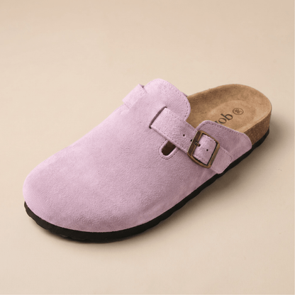 Genuine Suede Clogs by Cozy Walk